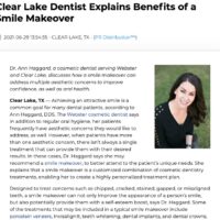 Dr. Ann Haggard, a cosmetic dentist in Clear Lake and Webster, reviews how a smile makeover can benefit individuals with multiple cosmetic concerns about their teeth.