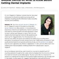 Webster dentist shares important dental implant facts for patients considering this treatment.