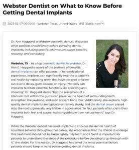 Webster dentist shares important dental implant facts for patients considering this treatment.